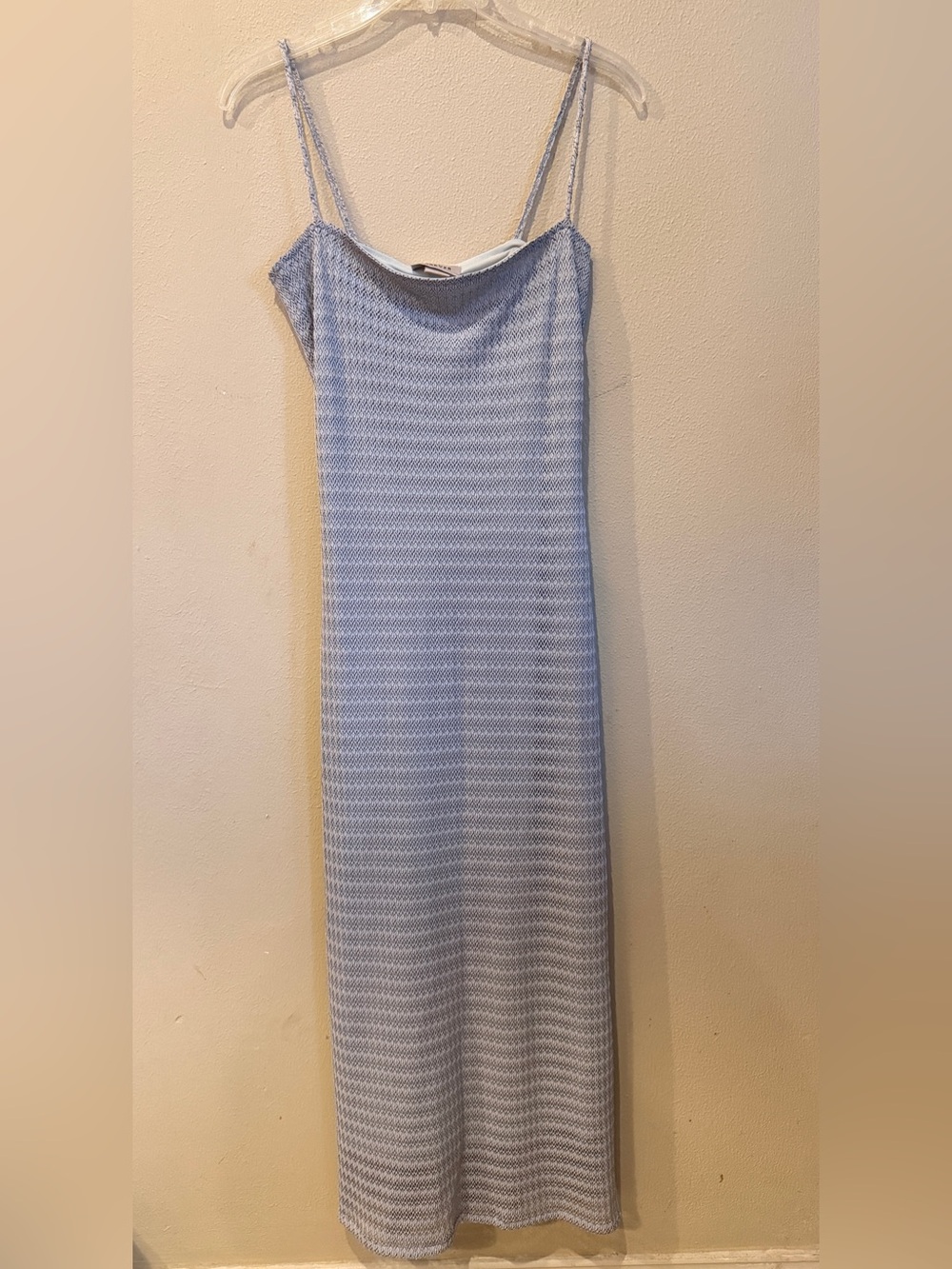 Forever 21 Heather Gray Knit Maxi Dress Size Medium Spaghetti Strap